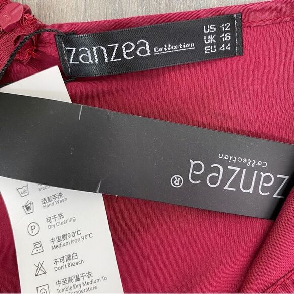 Zanzea Maxi Slip Dress Maroon Red 12 Sleeveless - Picture 10 of 14